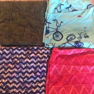 LulaRoe set of 4 Tall & Curvy Leggings